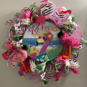 Relax flamingo Wreath